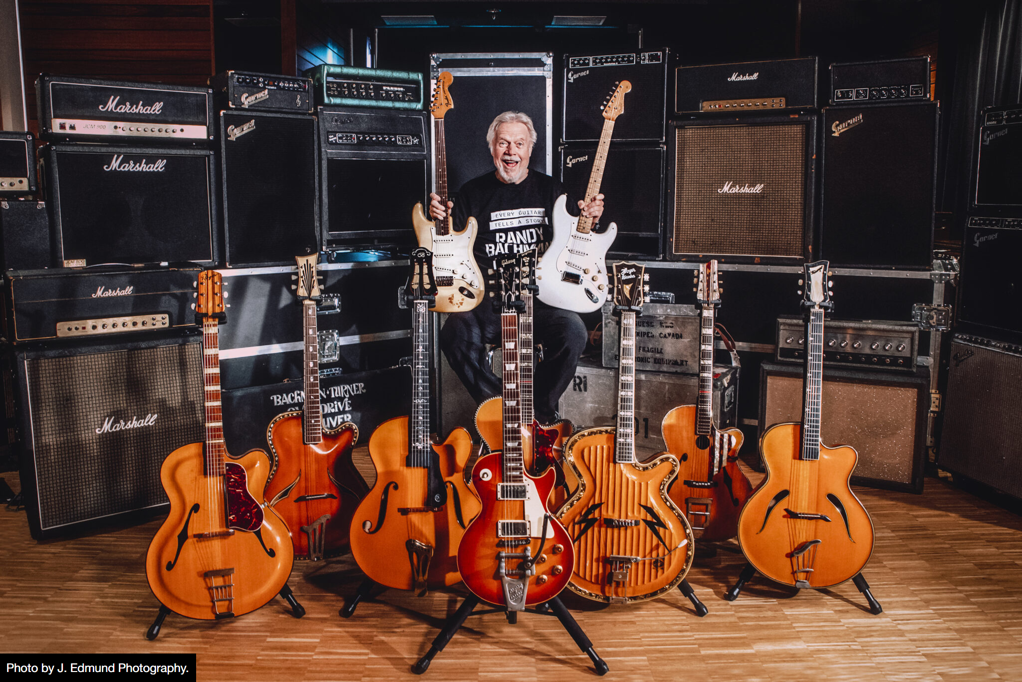 Randy Bachman shows off 80-plus guitars from the rock hero's collection